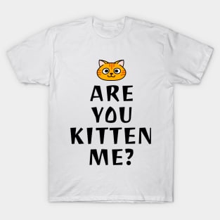 Cat funny humor slogan, cute aesthetic minimalist cat quote T-Shirt